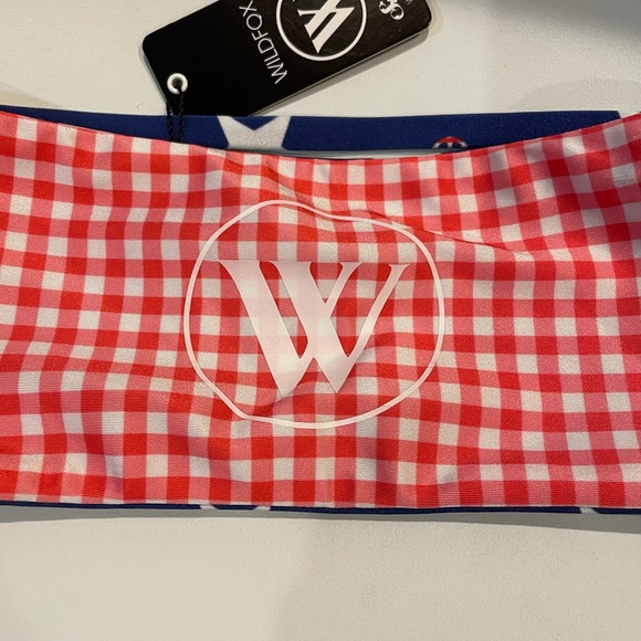 ❌SOLD❌NWT Stars Away Bandeau Bikini Top Small Gingham - Picture 8 of 9